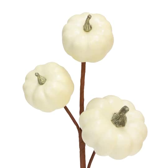 11" Cream Pumpkin Pick by Ashland®